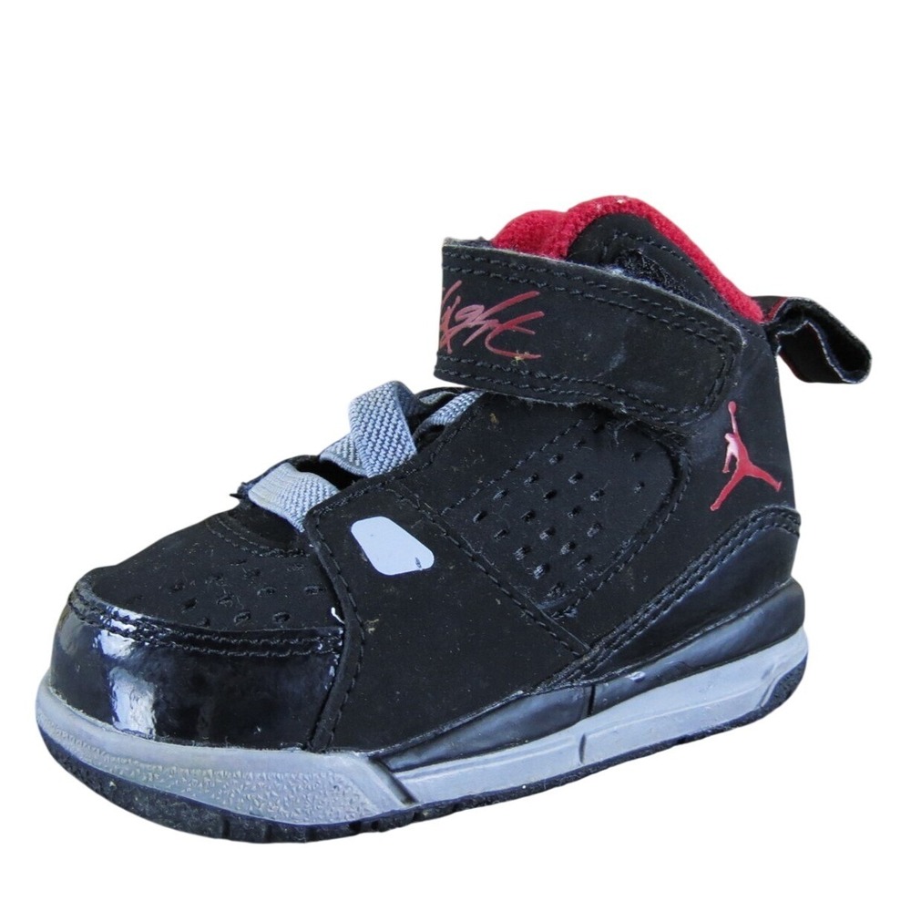 Jordan Boys Sneaker Flight Sz‎ T 3 Medium Black Synthetic Hook & Loop